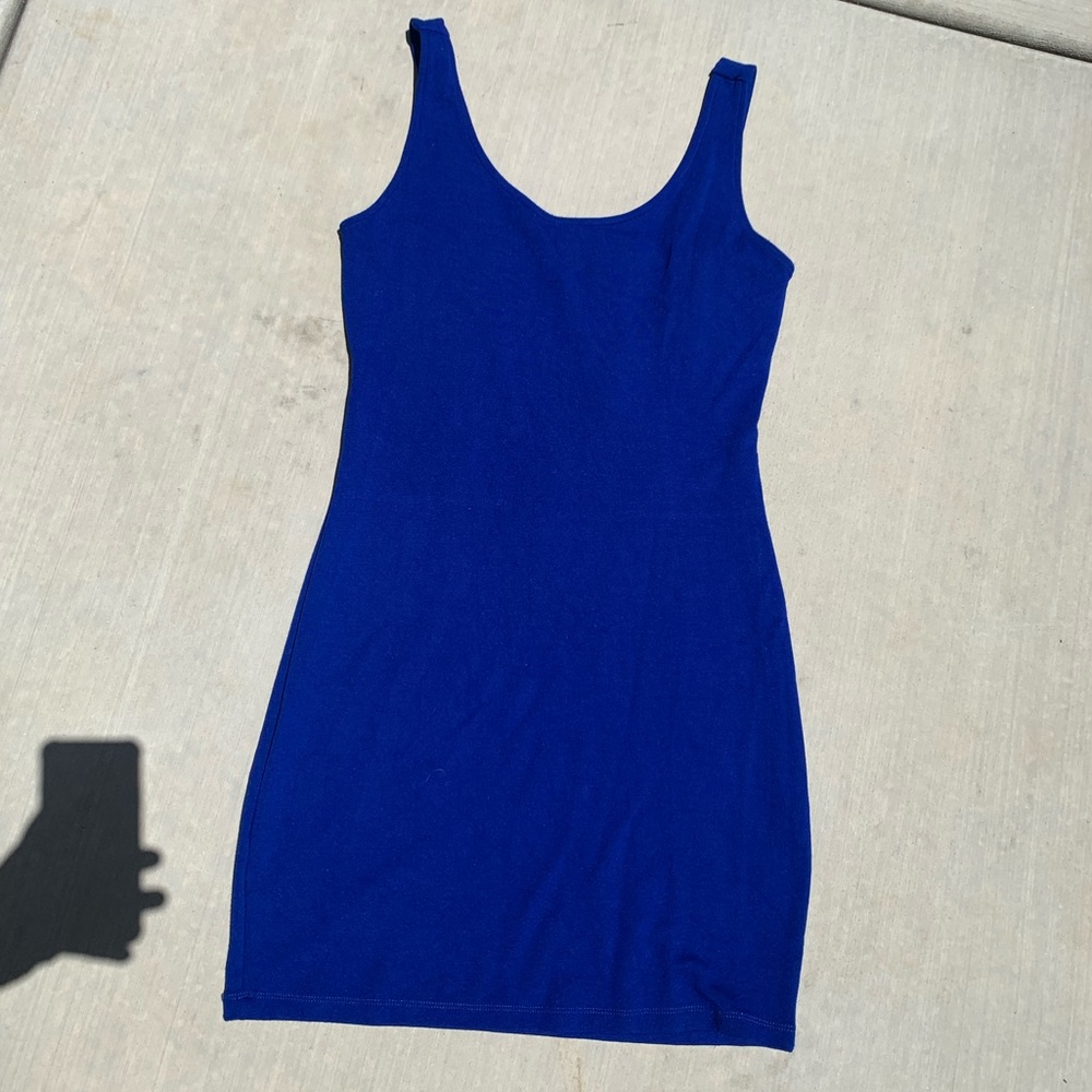 Royal blue mini dress